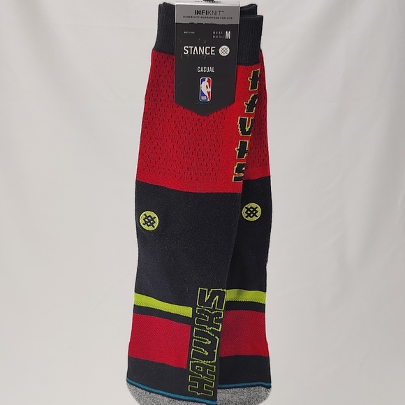 NWT Stance x NBA Atlanta HAWKS SHORTCUT 2 Crew Socks Size M 6-8.5 - Picture 6 of 11